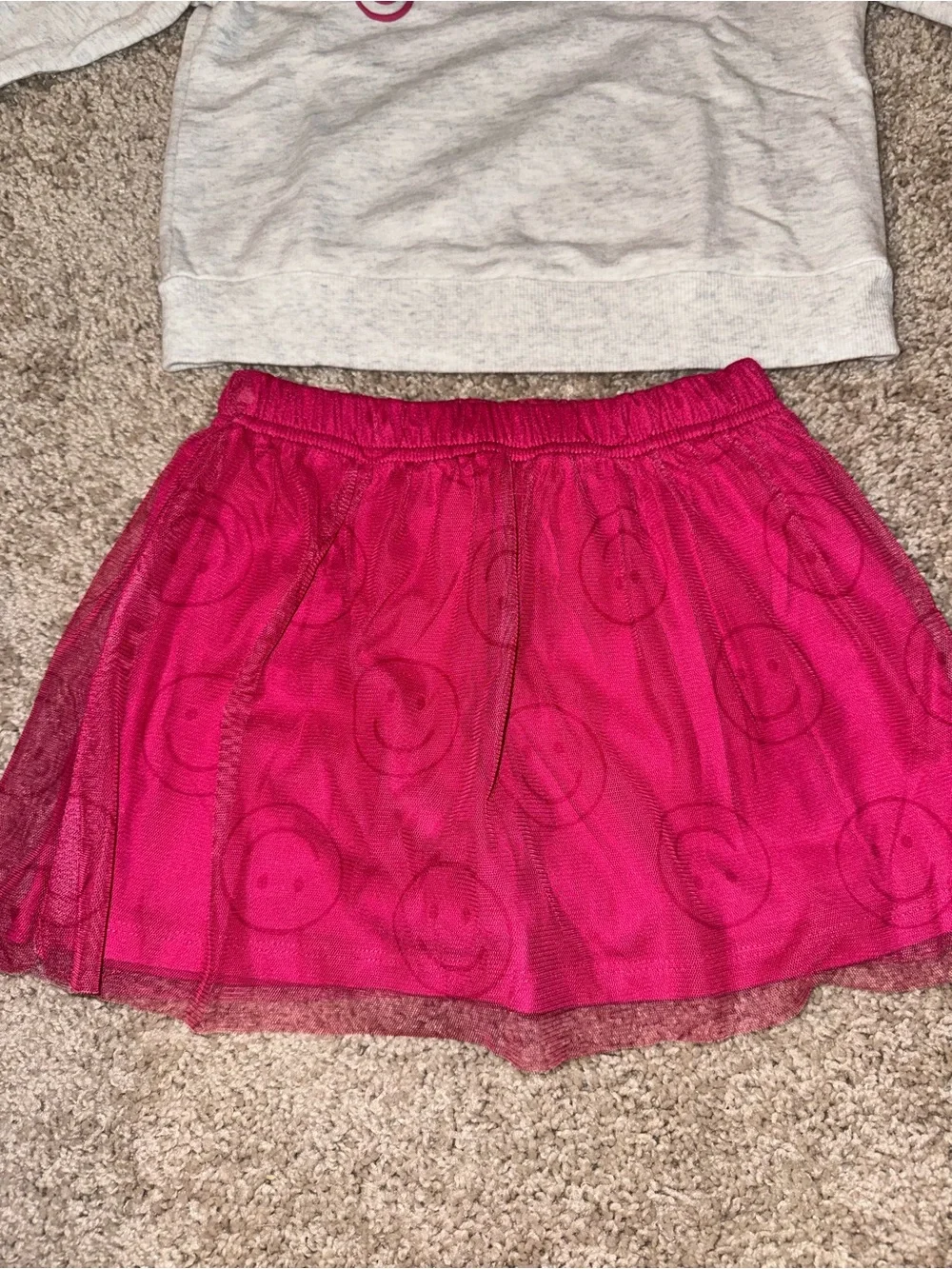Carter’s Smile Sweatshirt & Pink Tulle Skirt Set | Girls 5T